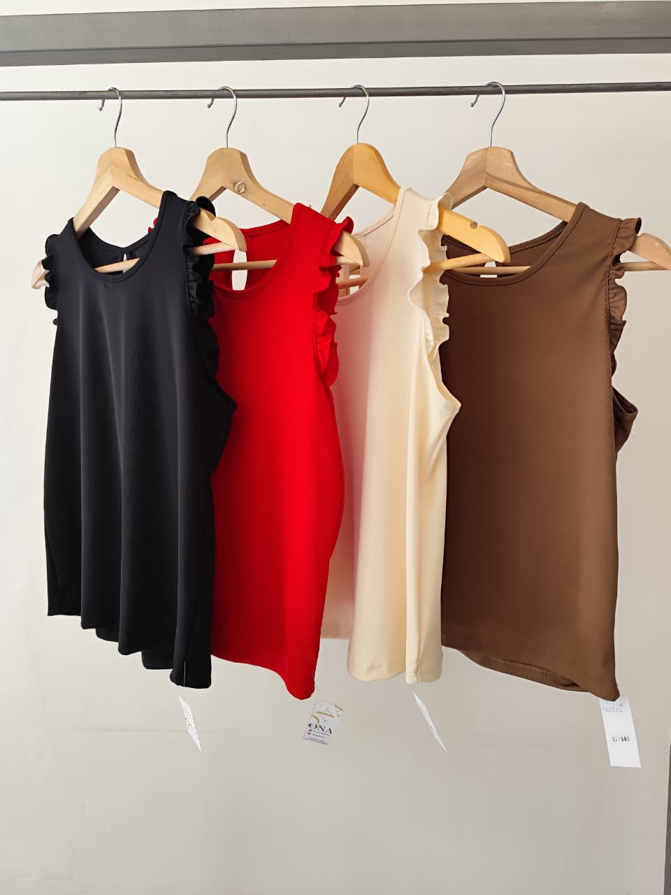 Musculosa con volados