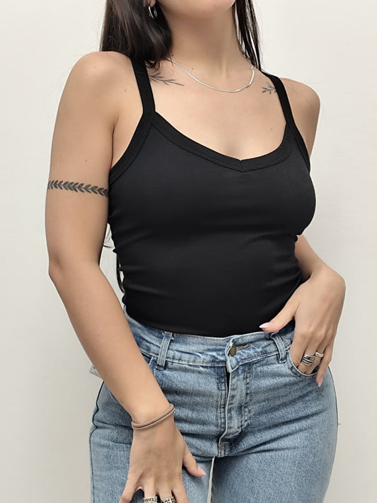 Musculosa Tiras Escote V
