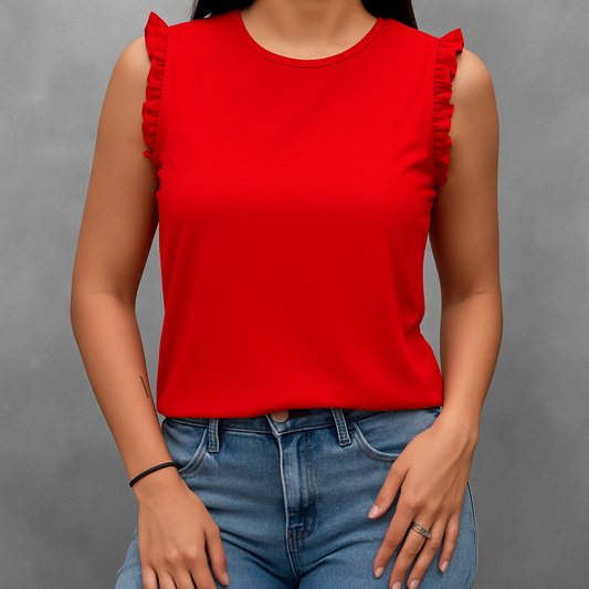 Musculosa con volados